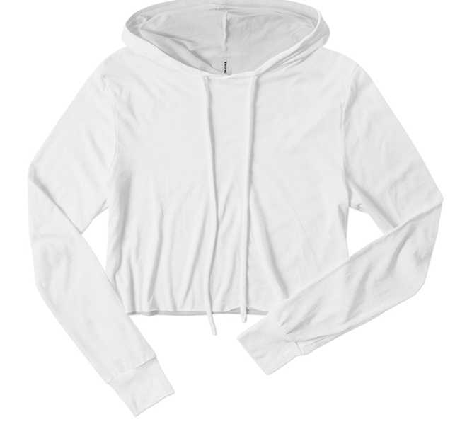 Ladies Triblend Cropped Hooded Tee